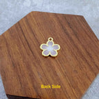 Flower Brass Green Gold Pendant Chain Necklace For Women Bulk