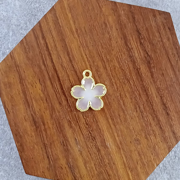 Flower Brass Pink Gold Pendant Centre Pcs For Women Bulk Main image