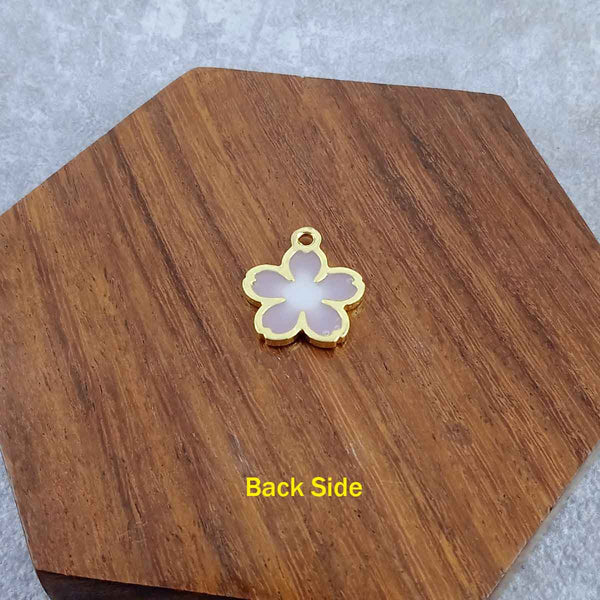 Flower Brass Pink Gold Pendant Centre Pcs For Women Bulk Secondary image