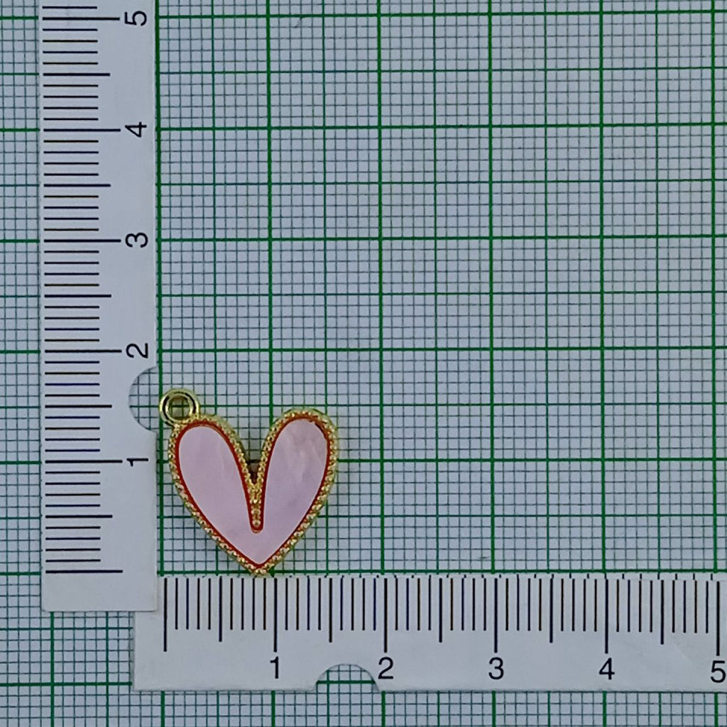 Heart Brass Light Pink Gold Pendant Centre Pcs Women Bulk