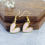 Heart Light Pink Gold Drop Earring Pair For Women Bulk