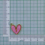 Heart Brass Pink Gold Pendant Centre Pcs For Women Bulk