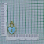 Heart Lock Brass Green Gold Pendant Chain Necklace For Women Bulk