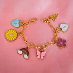 Copper Enamel Gold Alphabet Initial Letter Bracelet For Women Bulk