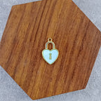 Heart Lock Brass Green Gold Pendant Centre Pcs For Women Bulk