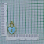 Heart Lock Brass Green Gold Pendant Centre Pcs For Women Bulk