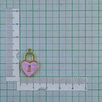 Heart Lock Brass Green Gold Pendant Chain Necklace For Women Bulk