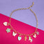 Copper Gold Lettercharms Pendant Necklace Chain For Women Bulk