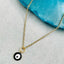 Brass With Enamel Black Gold Evil Eye Pendant Women Girls Bulk