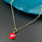 Brass With Enamel Red Gold Evil Eye Pendant For Women Girls Bulk