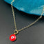 Brass With Enamel Red Gold Evil Eye Pendant For Women Girls Bulk