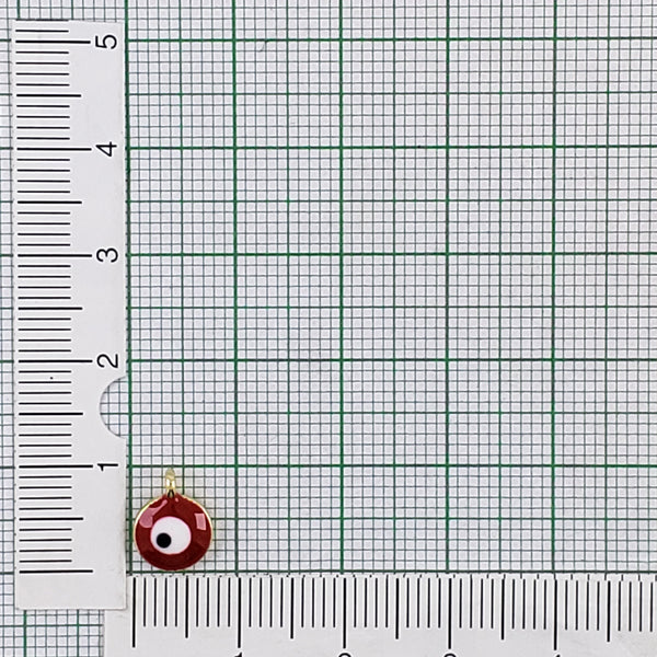 Tiny Red Turkish Evil Eye Pendant For Women Bulk Secondary image