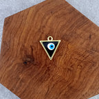 Triangle Evil Eye Black Gold Pendant For Women Bulk