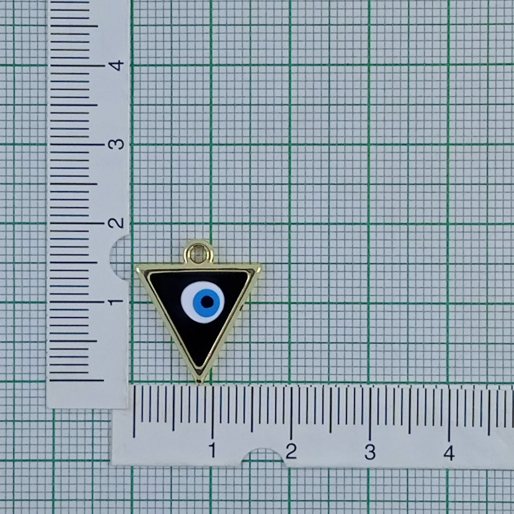 Triangle Evil Eye Black Gold Pendant For Women Bulk