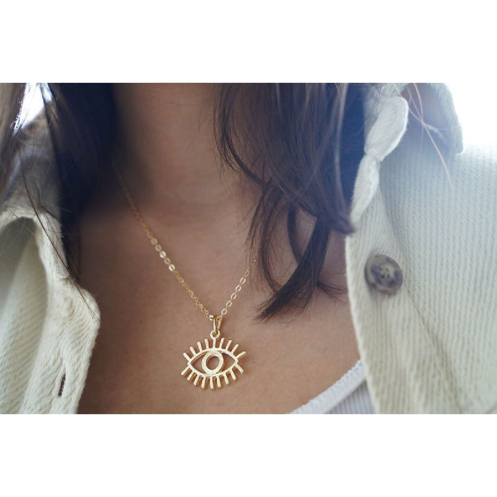 Evil Eye Gold Pendant Chain For Women Bulk