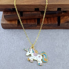 Horse Enamel Gold Pendant Chain For Women Bulk