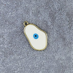 Amoeba Evil Eye Gold White Enamel Pendant For Women Bulk