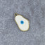 Amoeba Evil Eye Gold White Enamel Pendant For Women Bulk