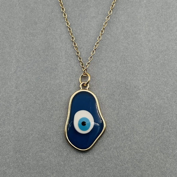 Brass With Enamel Blue Gold Evil Eye Pendant For Women Girls Bulk Main image