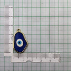 Amoeba Evil Eye Gold Blue Enamel Pendant For Women Bulk