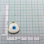 Amoeba Evil Eye White Round Enamel Pendant For Women Bulk