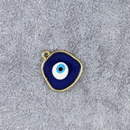 Amoeba Evil Eye Blue Round Enamel Pendant For Women Bulk