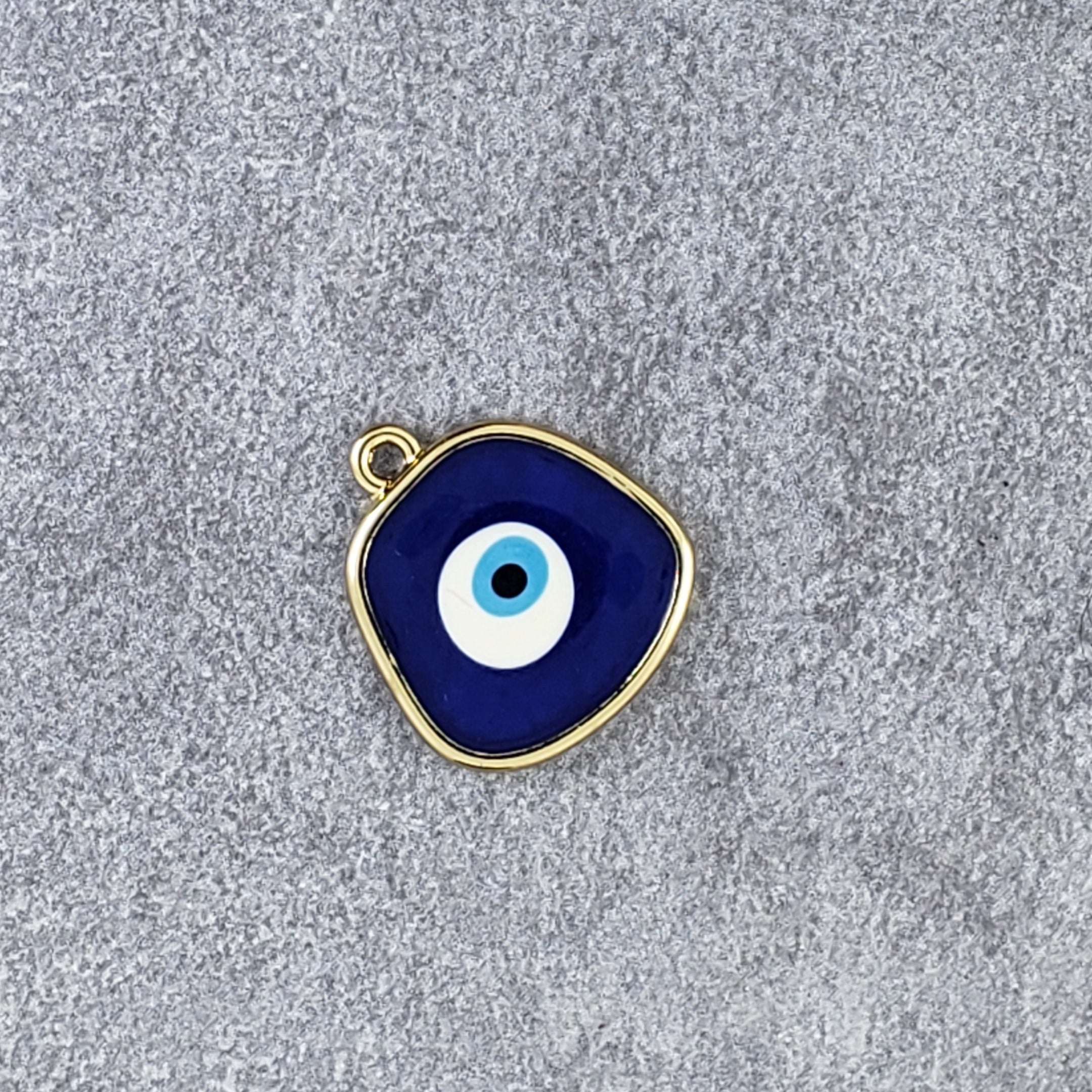 Amoeba Evil Eye Blue Round Enamel Pendant For Women Bulk