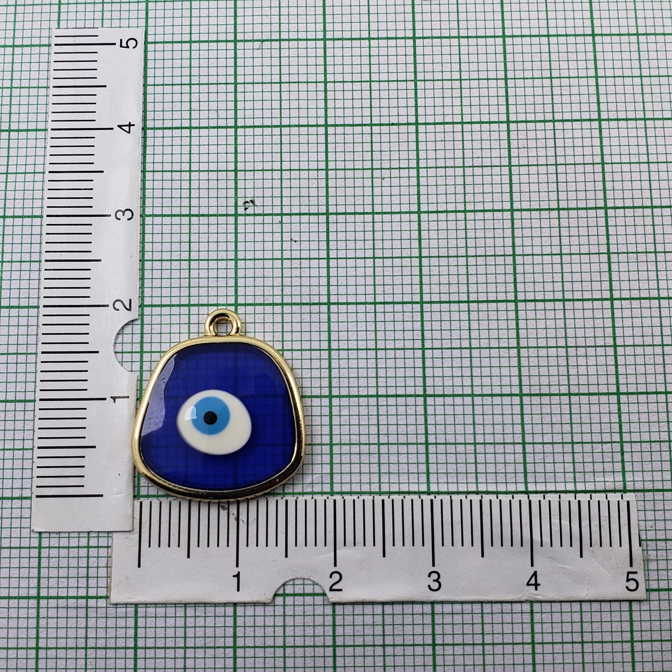 Amoeba Evil Eye Blue Round Enamel Pendant For Women Bulk