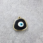 Amoeba Evil Eye Black Round Enamel Pendant For Women Bulk