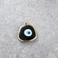 Amoeba Evil Eye Black Round Enamel Pendant For Women Bulk