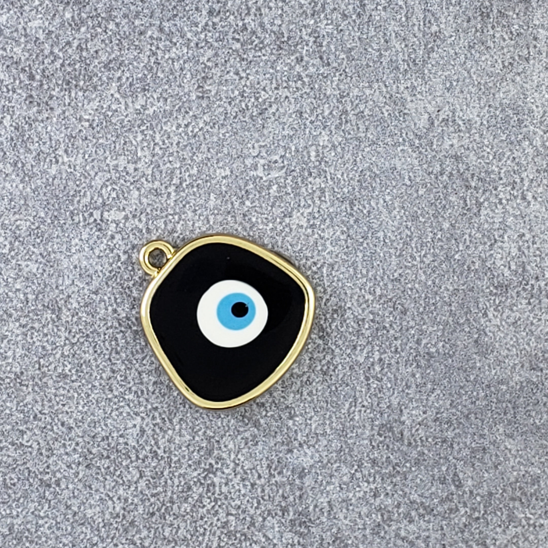 Amoeba Evil Eye Black Round Enamel Pendant For Women Bulk