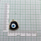 Amoeba Evil Eye Black Round Enamel Pendant For Women Bulk