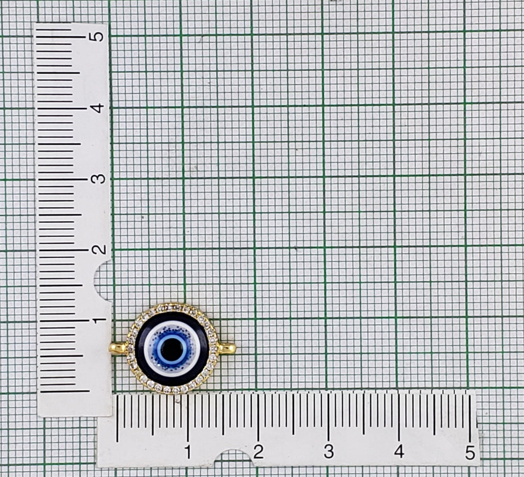Turkish Evil Eye American Diamond Gold Centre Pcs For Women Bulk
