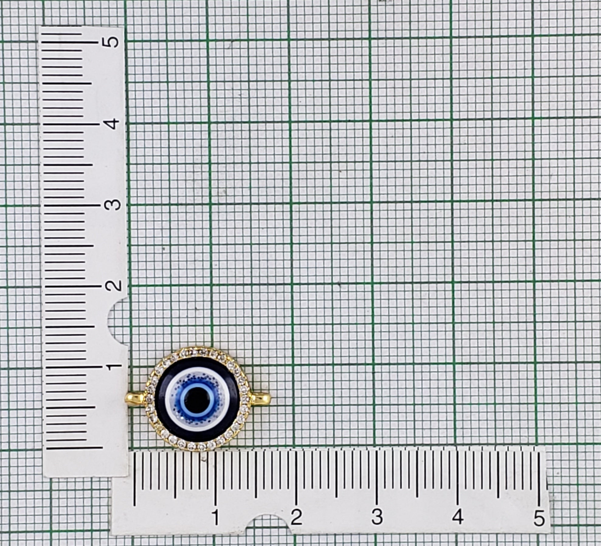 Turkish Evil Eye American Diamond Gold Centre Pcs For Women Bulk
