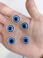 Turkish Evil Eye American Diamond Gold Centre Pcs For Women Bulk