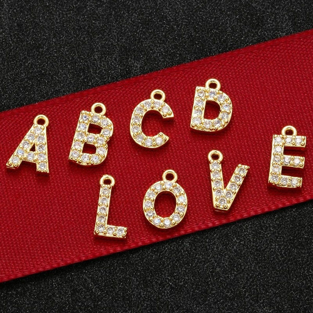 Small Initial Alphabets B Letter Ad American Diamond Gold Pendant For Women
