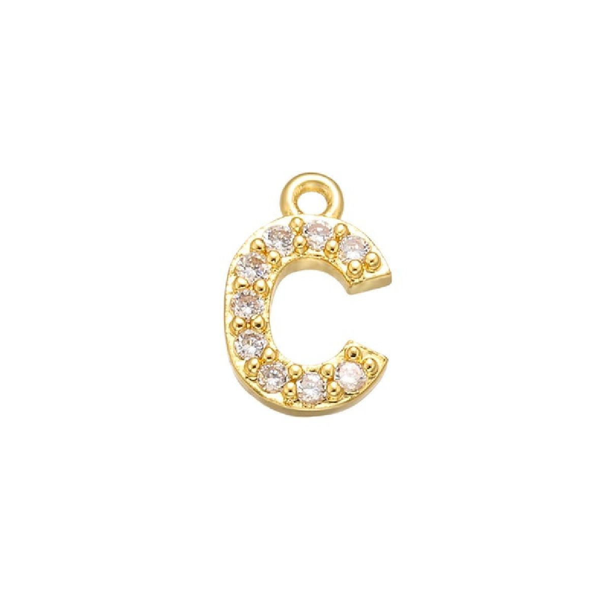 Small Initial Alphabets B Letter Ad American Diamond Gold Pendant For Women