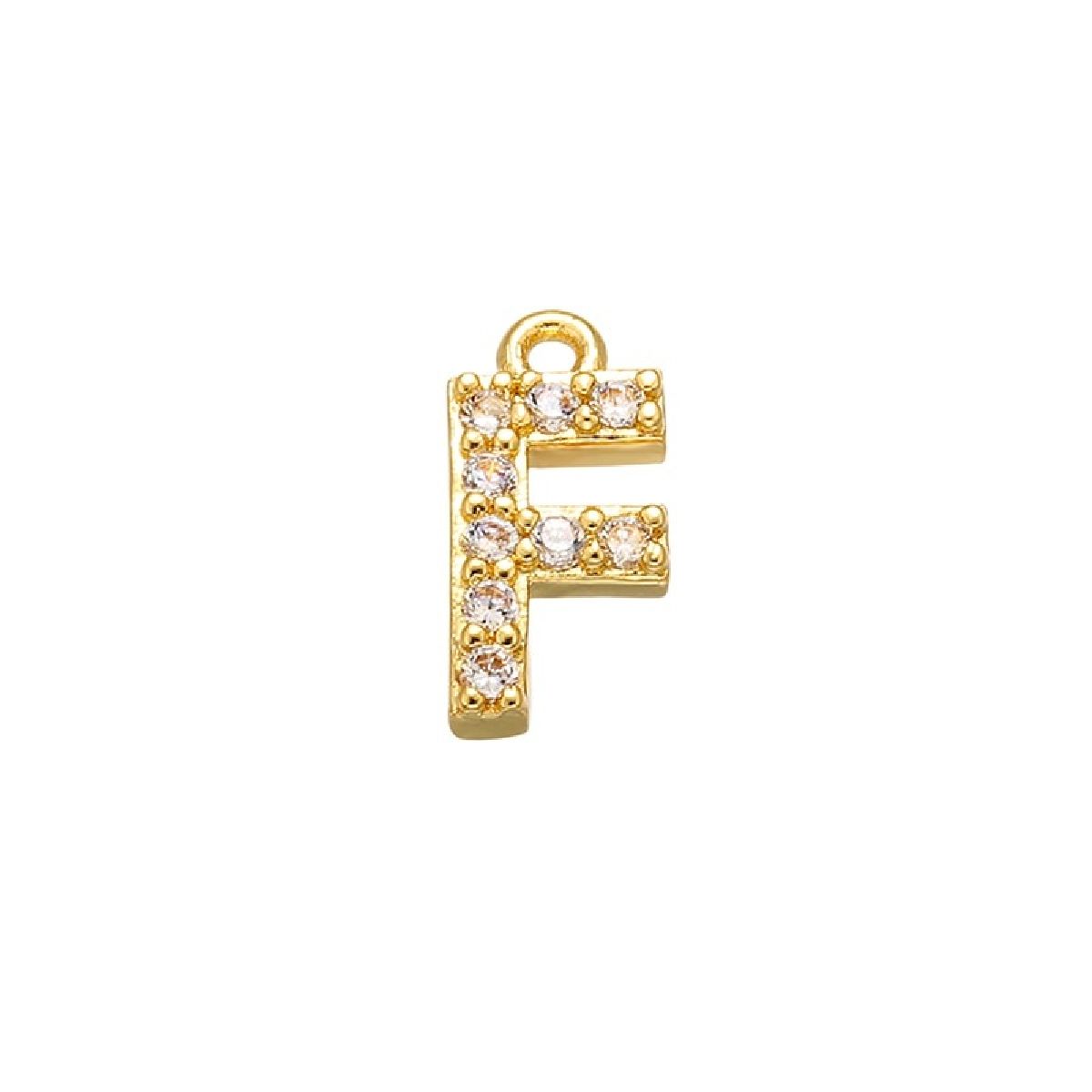 Alphabets Initial Letter American Diamonds Gold Copper Necklace Pendant Chain For Women