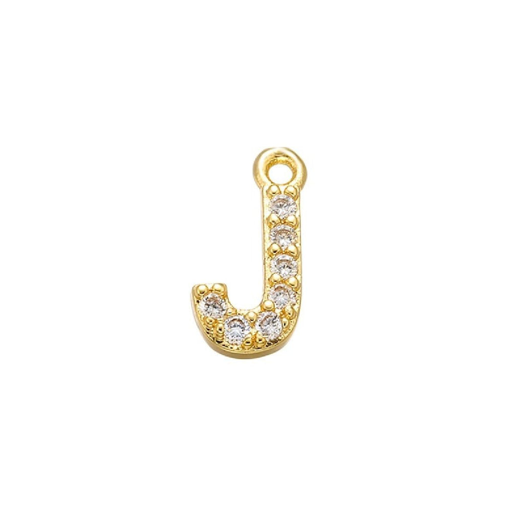 Alphabets Initial Letter American Diamonds Gold Copper Necklace Pendant Chain For Women