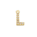 Alphabets Initial Letter American Diamonds Gold Copper Necklace Pendant Chain For Women