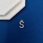Small Initial Alphabets B Letter Ad American Diamond Gold Pendant For Women