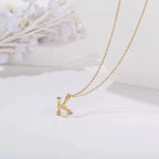 Gold Initial Letter Alphabet A Bamboo Necklace Pendant Chain Bulk