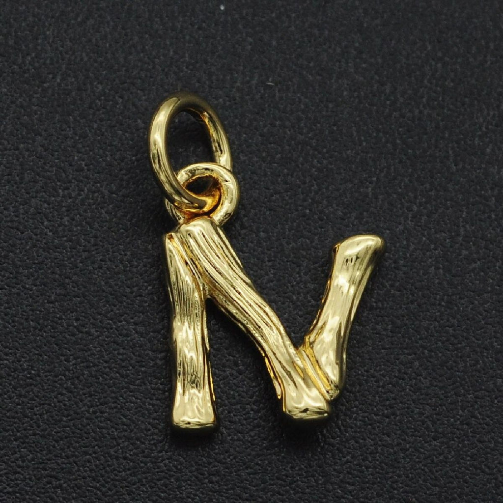 Initial Letter Alphabet Gold Pendant Charm For Women Bulk