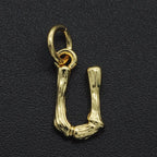 Initial Letter Alphabet Gold Pendant Charm For Women Bulk