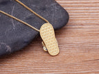 Evil Eye Footwear Gold Blue Copper CZ Necklace Pendant Chain Bulk