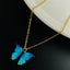 Brass With Blue Black Gold Butterfly Pendant For Women Girls Bulk