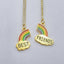 Brass With Enamel Multicolor Gold Rainbow Pendant Girls Bulk
