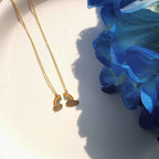 Brass With Enamel Multicolor Gold Rainbow Pendant Girls Bulk