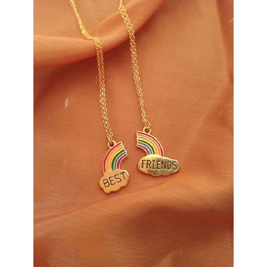 Brass With Enamel Multicolor Gold Rainbow Pendant Girls Bulk