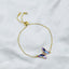 Copper Crystal Gold Purple Butterfly Adjustable Slider Bracelet Bulk